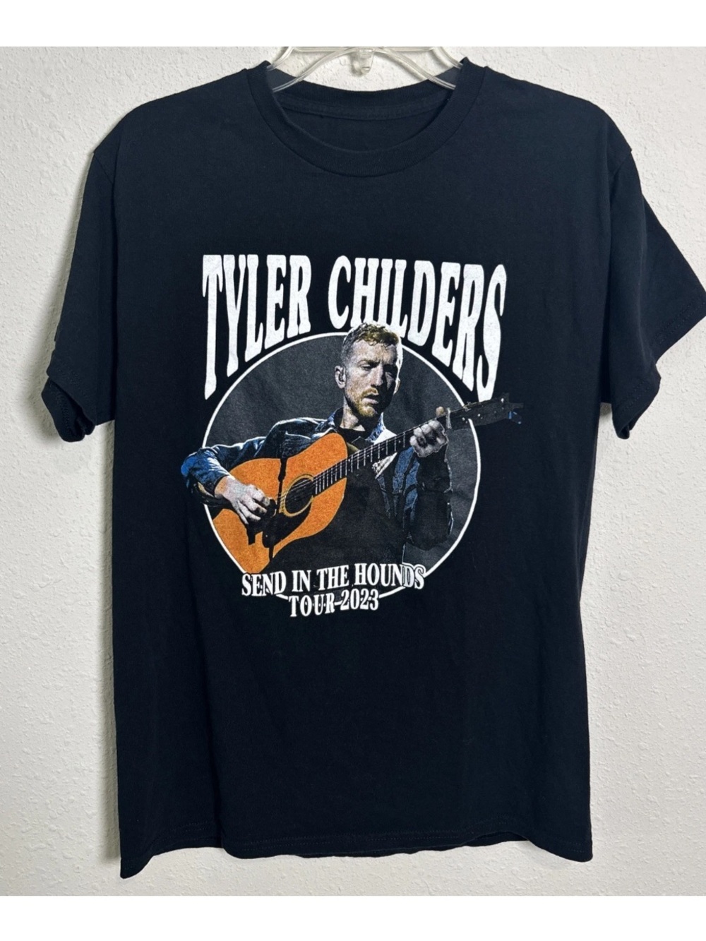 Tyler Childers Send In The Hounds Tour Black T-Shirt Size M Double Sided Cotton